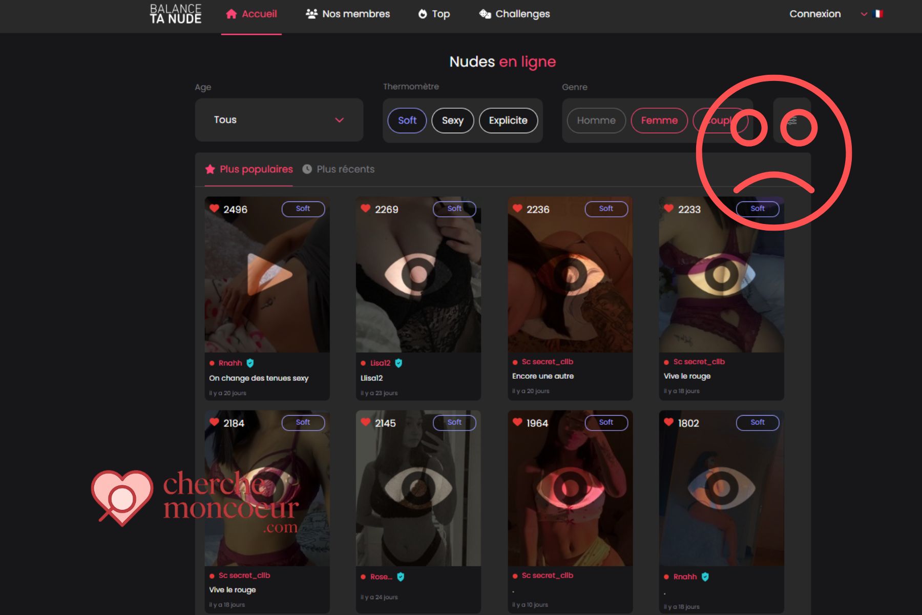 balance ta nude Arnaque