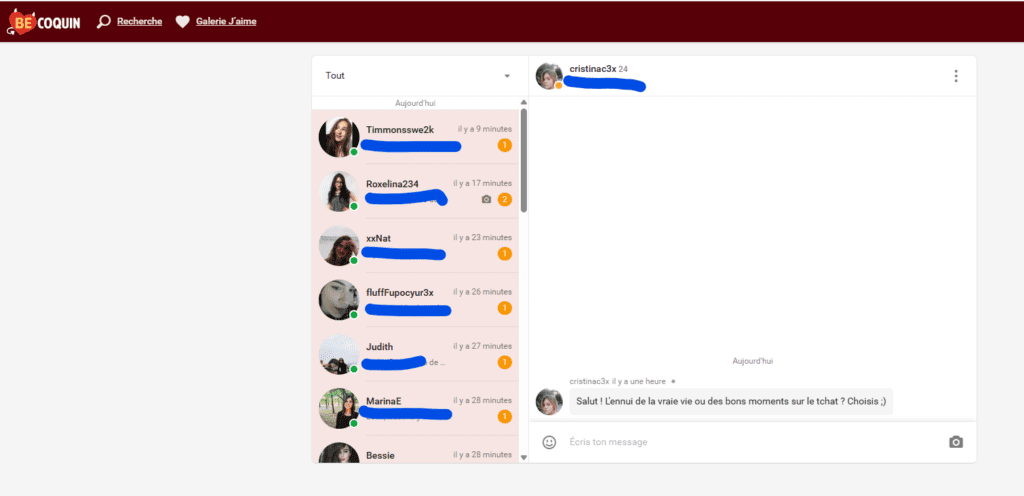 Voici l'avalanche de messages que nous avons reçus en quelques secondes.
