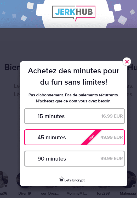 Avis JerkHub : Le piège à 100€ pour regarder des vidéos en boucle 2 Combien coûte JerkHub prix