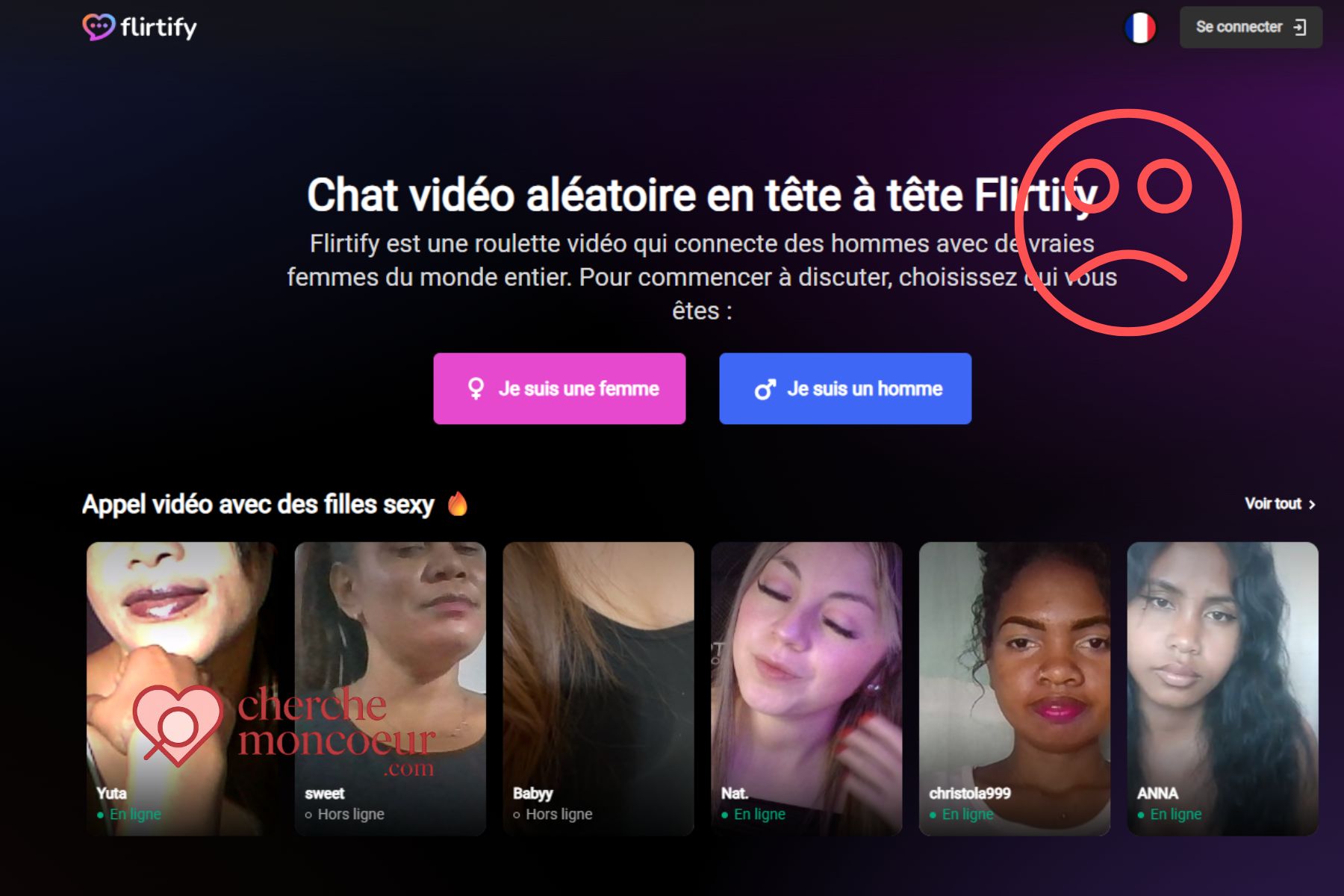 Flirtify au Crible : La Roulette de Chat Vidéo Qui Plume Les Célibataires 1 flirtify Arnaque