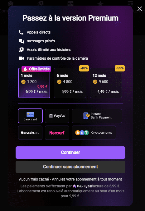 Flirtify au Crible : La Roulette de Chat Vidéo Qui Plume Les Célibataires 2 Combien coûte Flirtify prix