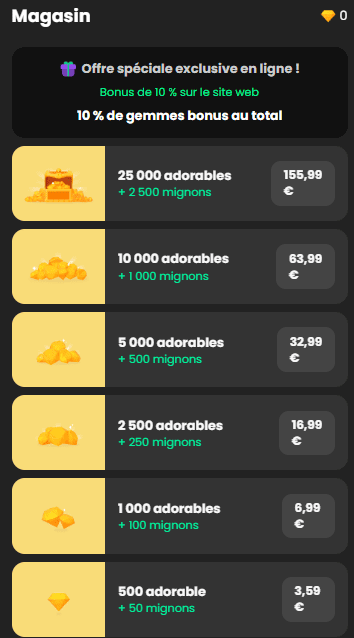 Combien coûte Azarlive.com prix