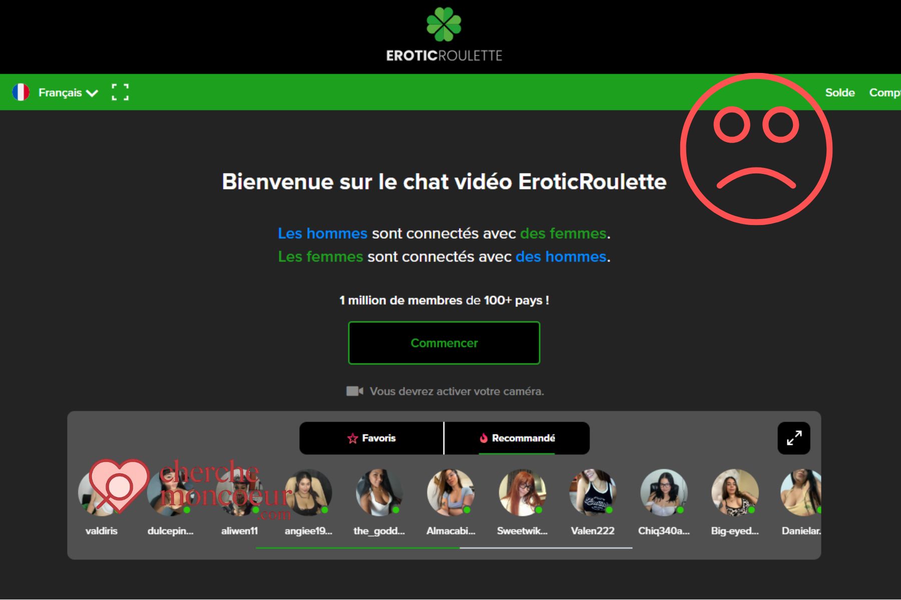 erotic roulette Arnaque